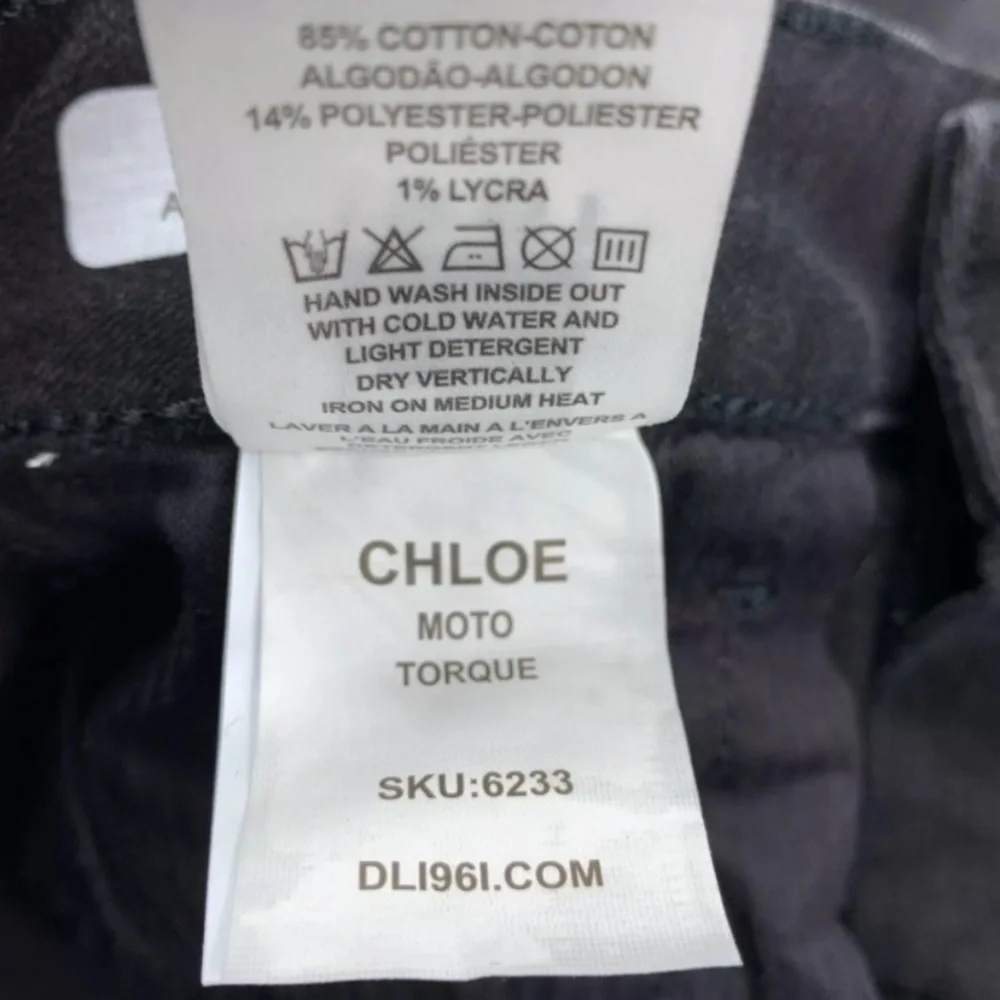 𝅺DL1961 Chloe Moto Skinny Jeans Girl 14 Torque